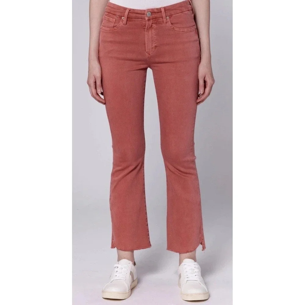 DEAR JOHN‎ JEANNE FLARE JEAN TERRACOTTA SALMON RED  WOMEN'S SIZE 30